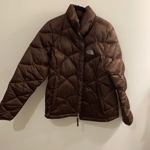 550 Brown Puffer North Face Coat
